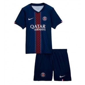 Paris Saint-Germain Primera Equipación Niños 2025-26 Manga Corta (+ Pantalones cortos)